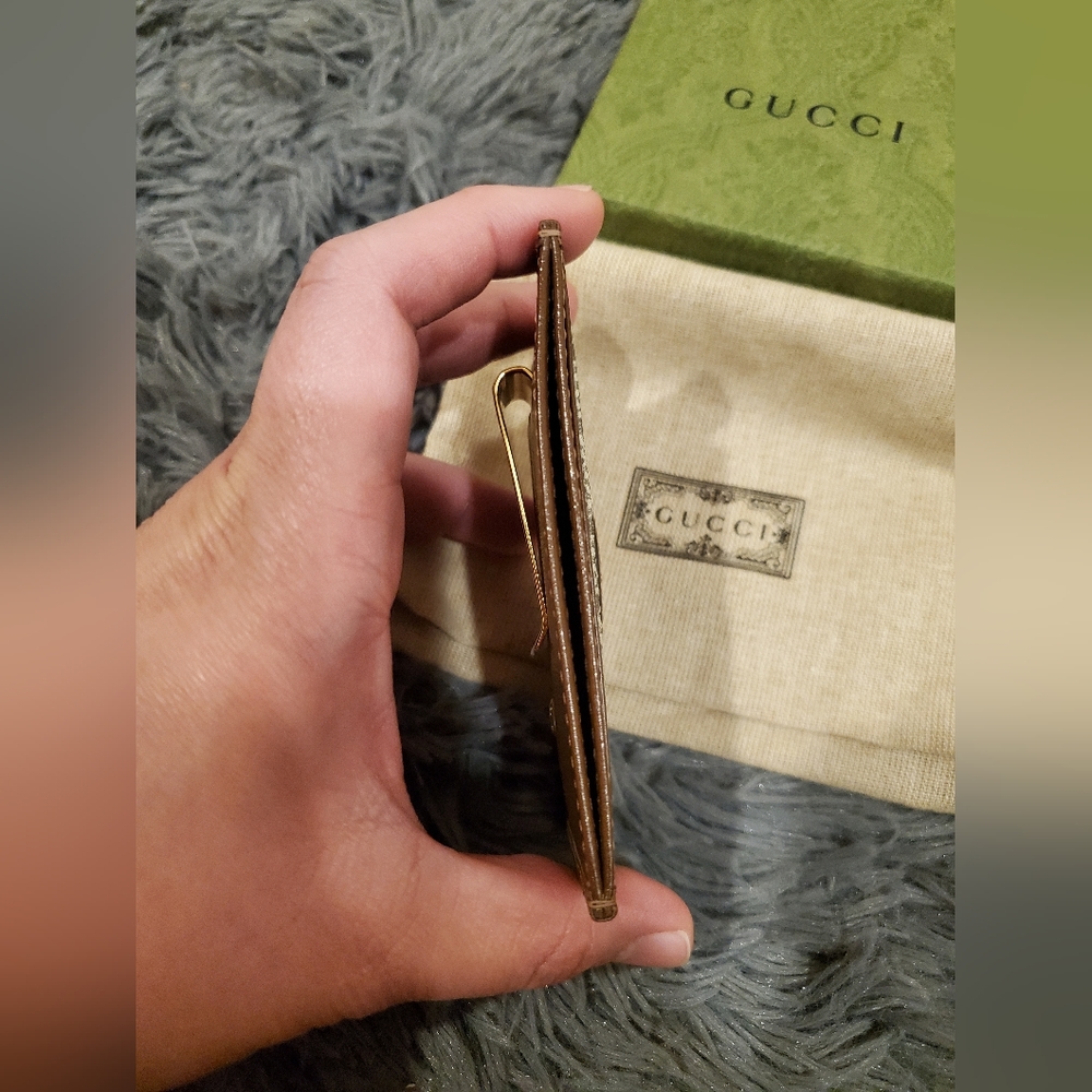 🛑SOLD‼️New- Gucci GG Supreme Money Clip Wallet - Picture 7 of 11